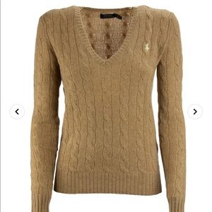 Ralph Lauren Cable knit sweater wool and cashmere blend NWT size XS
